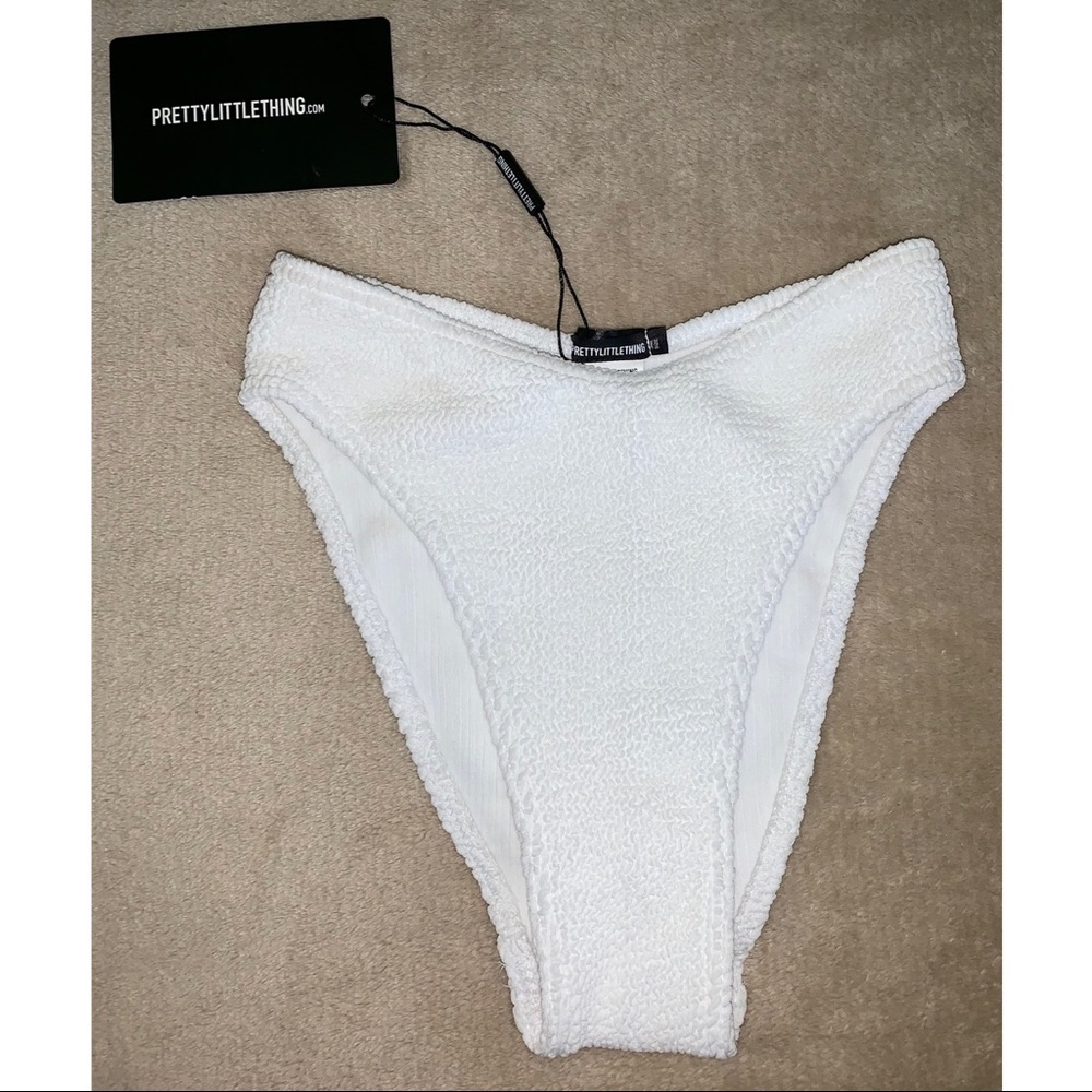 White Cheeky Bum Bikini Bottoms